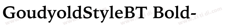 GoudyoldStyleBT Bold字体转换